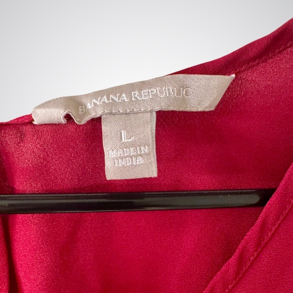 Banana Republic Red Oversized sleeve Blouse - Picture 2 of 3